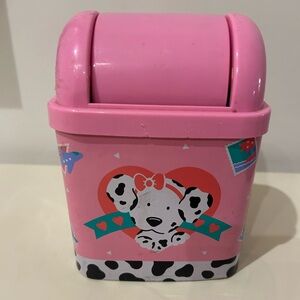 Vintage Sanrio 1990 Spottie Dottie Mini Trash Can Japan AS IS